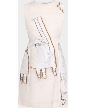 Jason Wu X Robert Rauschenberg Fit-&-Flare Mini Dress - Natural
