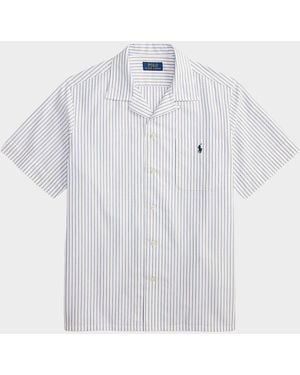 Polo Ralph Lauren Apos;S Classic-Fit Striped Oxford Camp Shirt - White