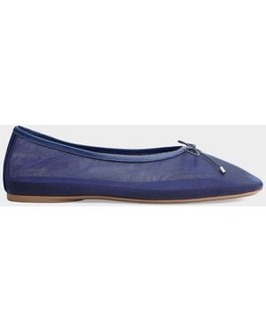 Rag & Bone Poppi Mesh Ballerina Flats - Blue