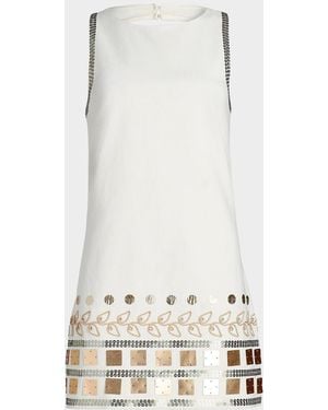Cinq À Sept Tabitha Embellished Mini Dress - Natural