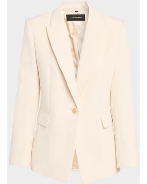 Kobi Halperin Rue Single-Button Crepe Jacket - Natural