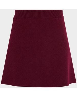 Lisa Yang Clare Cashmere Mini Skirt - Red