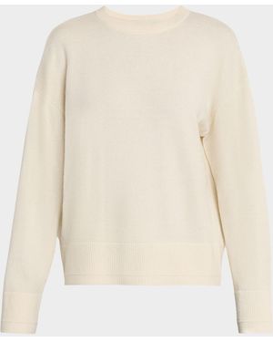 Maria McManus Ribbon Keyhole Cashmere Crewneck Sweater - White