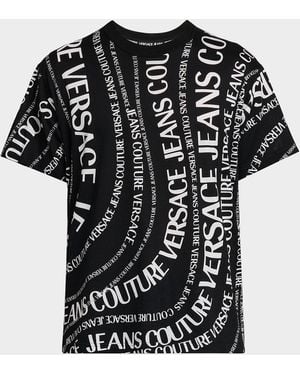 Versace Logo Print T-Shirt - Black