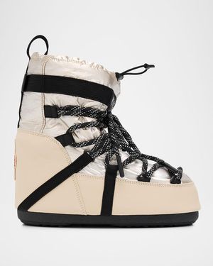 Moncler X Moon Boot Icon Low Gaiter Snow Boots - Natural