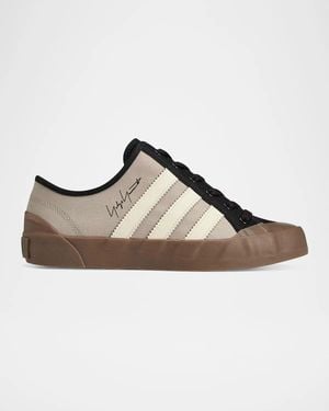 Y-3 Apos;S Adria Textile And Leather Low-Top Sneakers - Brown