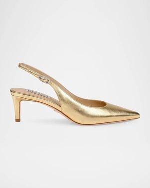 Badgley Mischka Ruthie Ii 55Mm Patent Leather Slingback Pumps - Metallic
