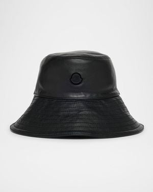 Moncler Genius X Ee72 By Edward Enninful Leather Bucket Hat - Black