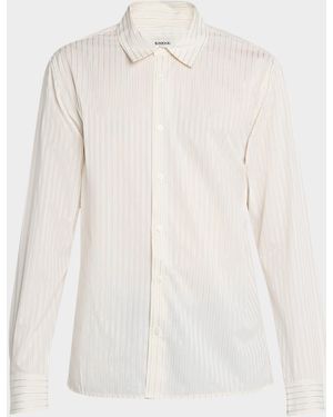 Jonathan Simkhai Apos;S Mylo Hairline Stripe Evening Shirt - White