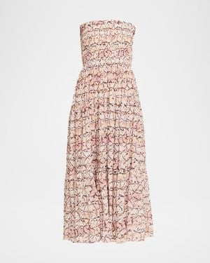Ulla Johnson Luca Coverup Midi Dress - Pink