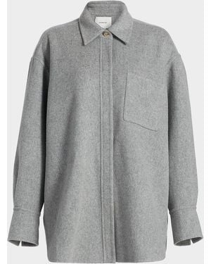 Vince Double-Face Wool & Cashmere Shirt Jacket - Gray