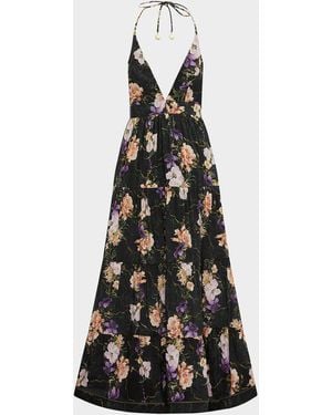 Aqua Blu Australia Jancinta Tiered Maxi Dress - Multicolor