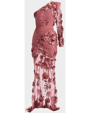 Zhivago I Found Love One-Shoulder Gown - Red