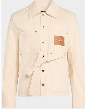 Simone Rocha Apos;S Workwear Bow Front-Sash Jacket - Natural