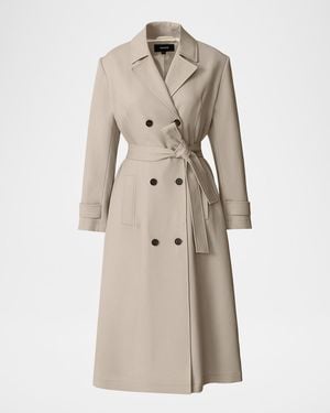 Mackage Lorna Relaxed Maxi Trench Coat - Natural