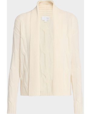 TSE Cashmere Cable-Knit Shawl Cardigan - Natural