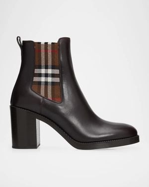 Burberry 70Mm Hampstead Leather Chelsea Booties - Black