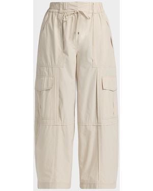 10 Crosby Derek Lam Ruth Cotton Poplin Wide-Leg Crop Cargo Pants - Natural