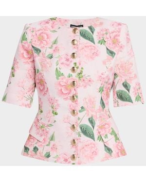 Generation Love Adriana Floral Short-Sleeve Jacket - Pink
