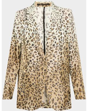 Kobi Halperin Wacks Ombre Leopard-Print Jacket - Natural