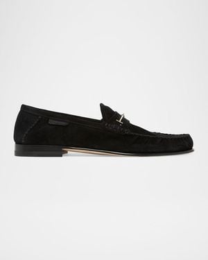 Tom Ford Ripley Suede Loafers - Black