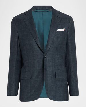 Kiton Apos;S Tonal Plaid Cashmere Two-Piece Suit - Blue