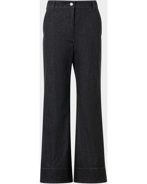 Akris Punto Cecily Bootcut Crop Denim Pants - Black