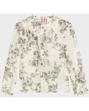 Johnny Was Petunia Printed Blouse - Natural