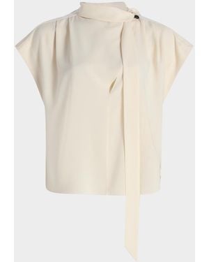 Isabel Marant Selene Tie-Neck Blouse - White
