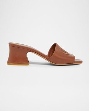 Chloé 55Mm Soleil Block-Heel Mules - Brown