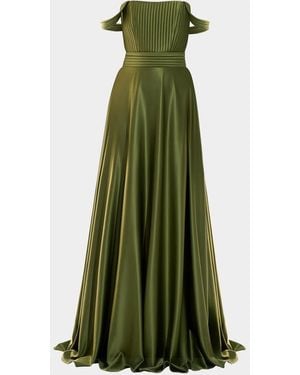 Zhivago In The Night Off-Shoulder Gown - Green