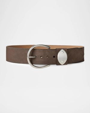 Ralph Lauren Prong Leather Wide Belt, 57Mm - Brown