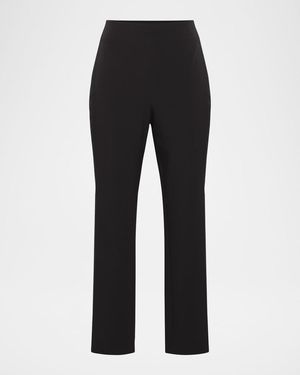 BCBGMAXAZRIA Slim Crepe Tux Pants - Black