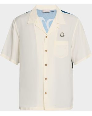 Moncler Genius X Mercedes-Benz By Nigo Satin Camp Shirt - White