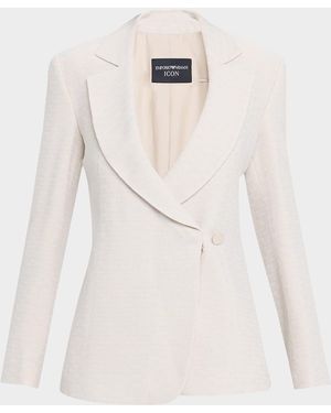 Emporio Armani Single-Button Armure Blazer - Natural