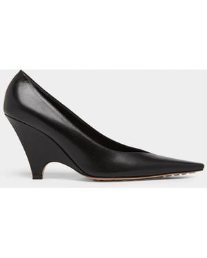 Bottega Veneta Scaletta 90Mm Leather Wedge Pumps - Black