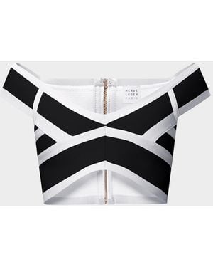 Hervé Léger The Spotlight Crop Top - Black