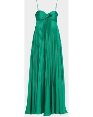 Emanuel Ungaro Shay Sweetheart Plisse Gown - Green