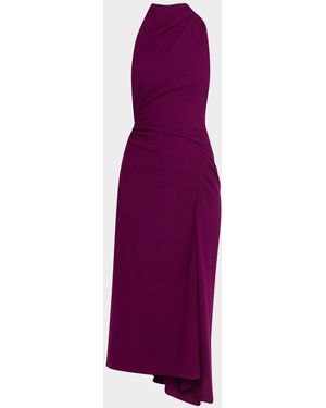 A.L.C. Inez Draped High-Neck Dress - Purple