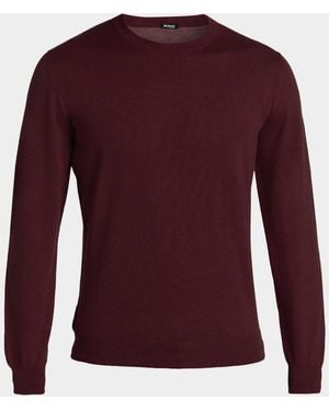 Kiton Crewneck Wool Sweater - Purple