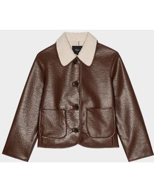 Rails Terra Faux Leather Jacket - Brown
