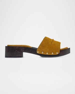 Bernardo Blyde Leather Clog Mule Sandals - Multicolor