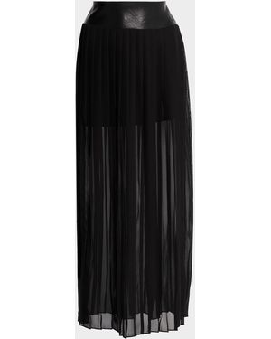 AS by DF Felice Pleated Maxi Skirt - Black