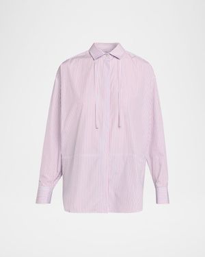 RÙADH The Dune Striped Cotton Button-Down Shirt - Pink