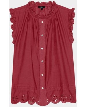 Rails Avery Sleeveless Cotton Top - Red