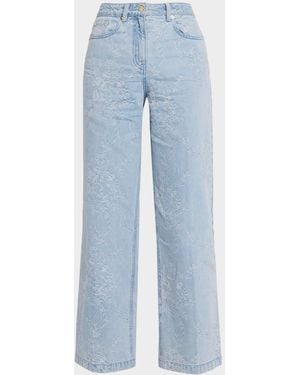 Generation Love Milagro Floral Jacquard Jeans - Blue
