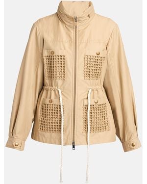 Moncler Bougain Twill Hooded Jacket - Natural