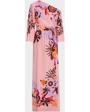 Figue Christy Floral Off-The-Shoulder Maxi Dress - Red
