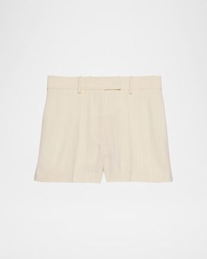 Helmut Lang Loose Flare Shorts - Natural