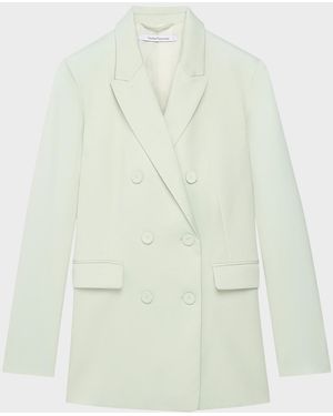 Another Tomorrow Merino Wool Blazer Jacket - White